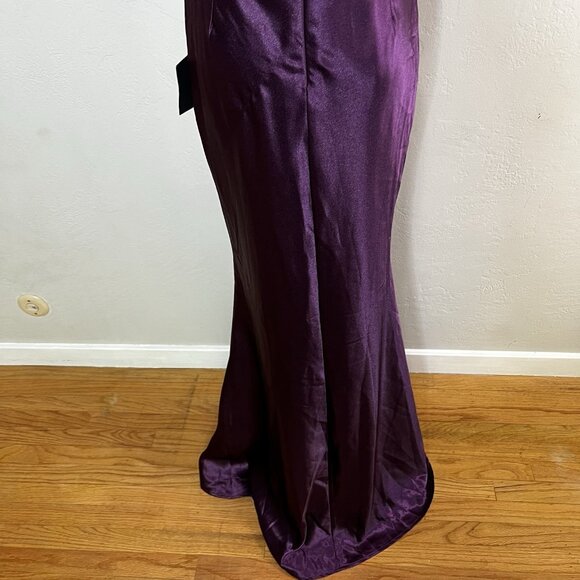 Lulu's Purple Satin Maxi Dress - Picture 7 of 14